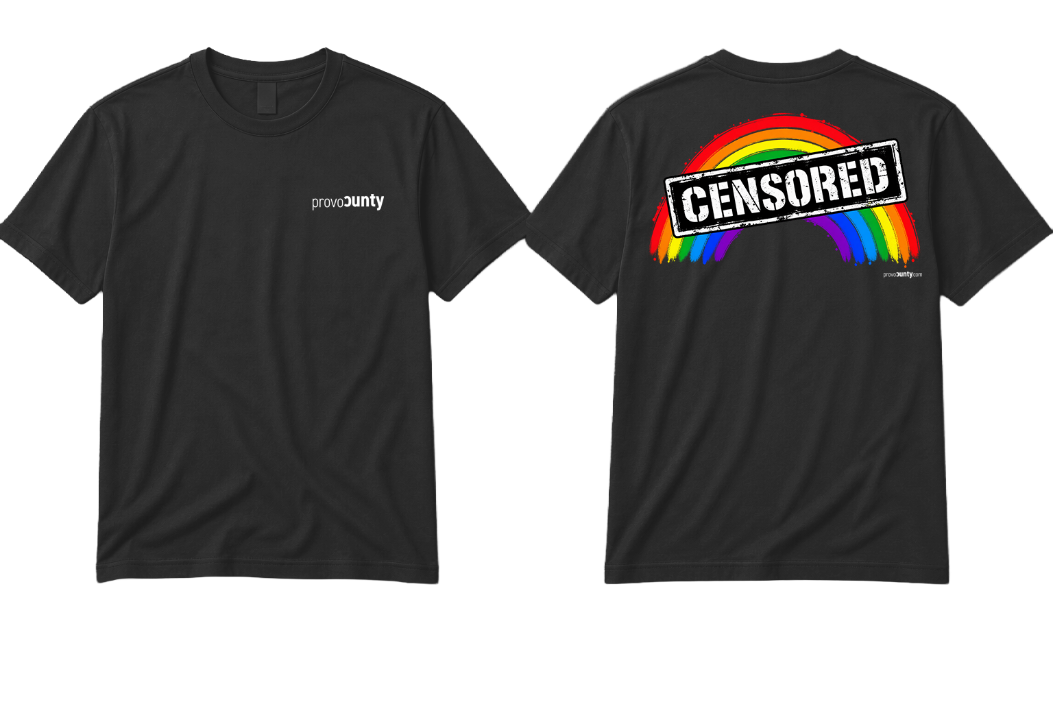 Censored rainbow shirt